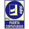 Cartel Normaluz Puerta cortafuegos cerrar después de utilizar PVC (21