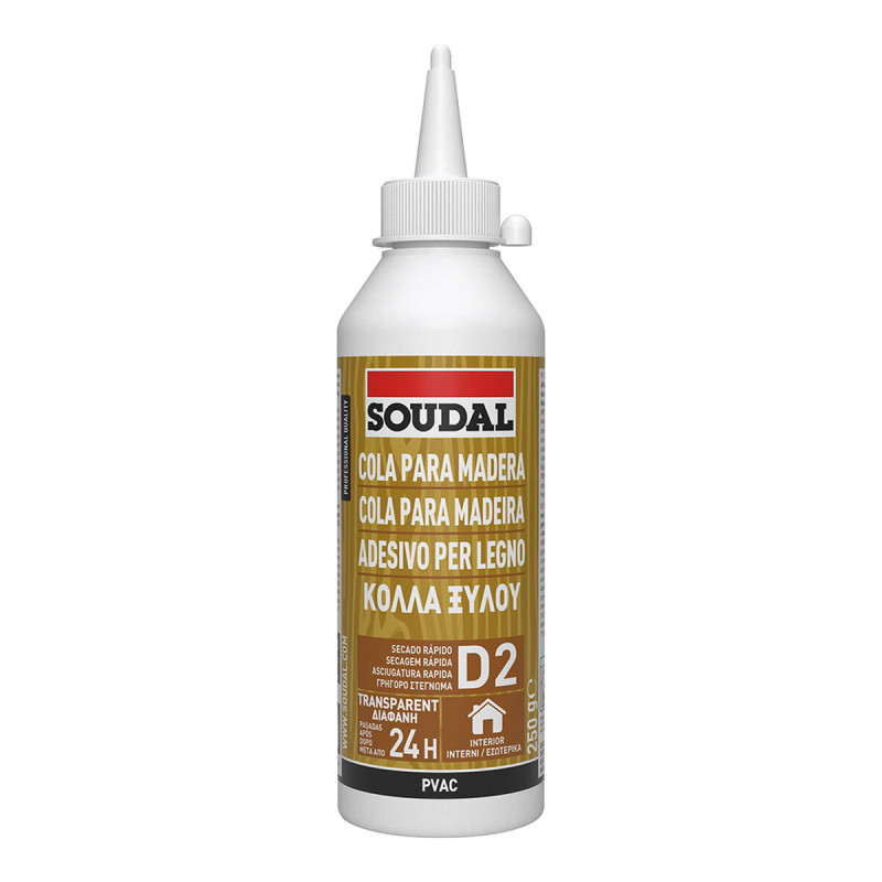 Cola Instantánea Soudal 117834 Madera Blanco 250 g Cola Instantánea Soudal 117834 Madera Blanco 250 g