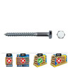 Caja de tornillos CELO Din 571 55 mm Ø 8 mm Hexagonal 250 Unidades Zi