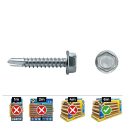 Caja de tornillos CELO Tornillo para chapa de metal 250 Unidades Zinca