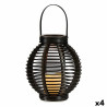 Farol LED Marrón Plástico 21 x 23,7 x 21 cm (4 Unidades)