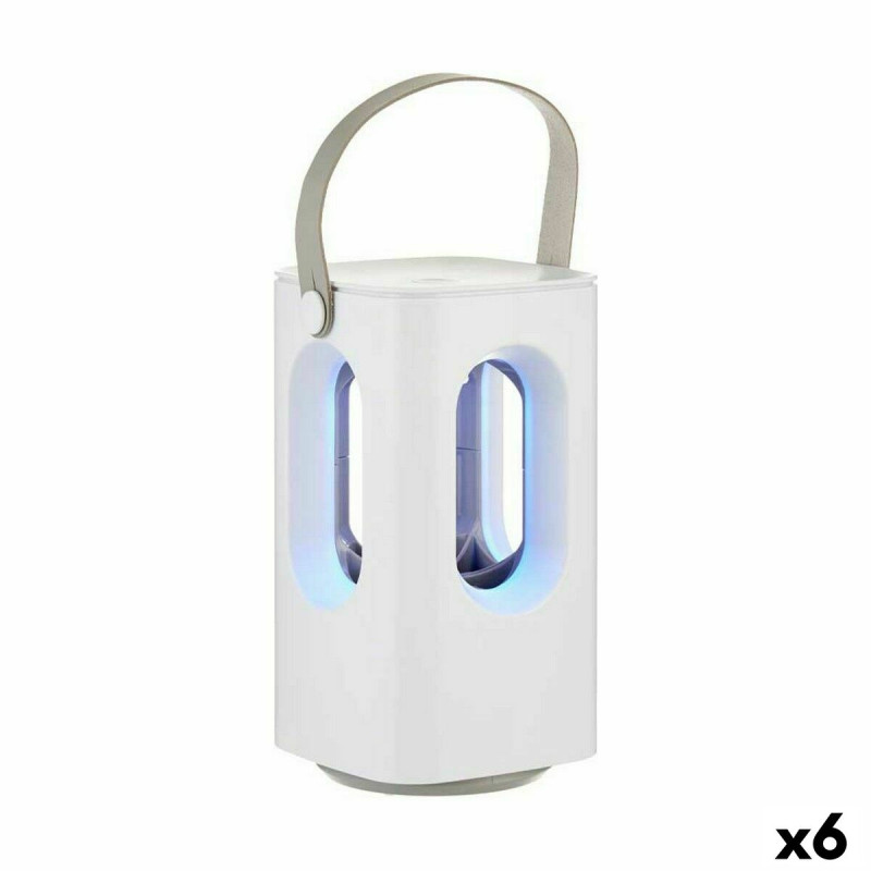 Lámpara Antimosquitos Recargable con LED 2 en 1 Blanco ABS (6 Unidade Lámpara Antimosquitos Recargable con LED 2 en 1 Blanco ABS (6 Unidade