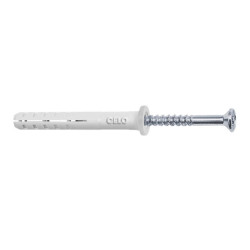 Tacos y tornillos CELO NP Cabeza plana Acero Zincado 6 x 35 mm (100 Un