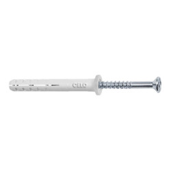 Tacos y tornillos CELO NP 6 x 40 mm Acero Cabeza plana Zincado (100 Un