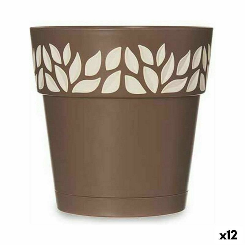 Maceta Autorriego Stefanplast Cloe Marrón Plástico 15 x 15 x 15 cm (