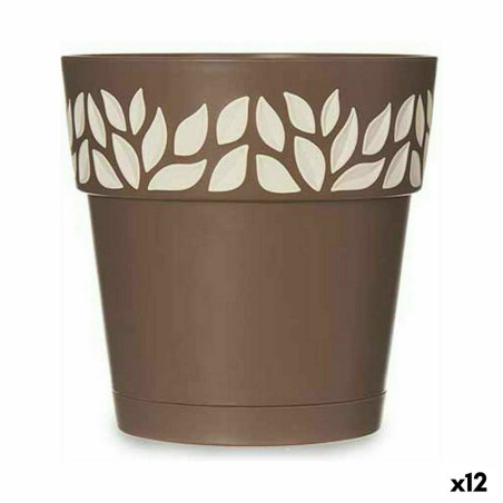 Maceta Autorriego Stefanplast Cloe Marrón Plástico 15 x 15 x 15 cm (