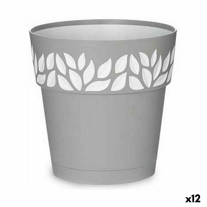 Maceta Autorriego Stefanplast Cloe Gris Plástico 19 x 19 x 19 cm (12