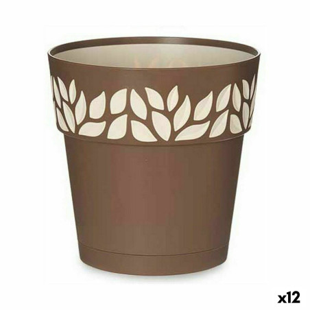 Maceta Autorriego Stefanplast Cloe Marrón Plástico 19 x 19 x 19 cm (