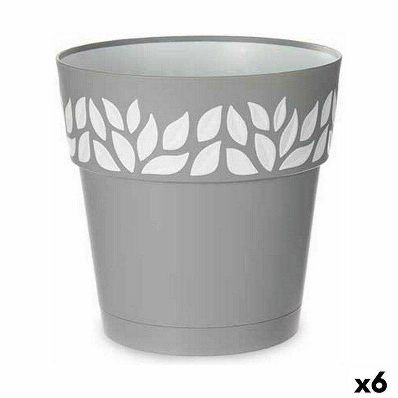 Maceta Autorriego Stefanplast Cloe Gris Plástico 25 x 25 x 25 cm (6 U