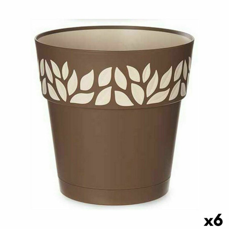 Maceta Autorriego Stefanplast Cloe Marrón Plástico 25 x 25 x 25 cm (