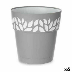 Maceta Autorriego Stefanplast Cloe Gris Plástico 29 x 29 x 29 cm (6 U