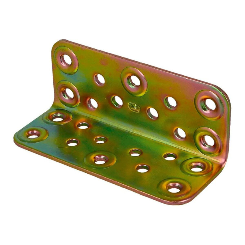Escuadra de ángulo AMIG 304-12142 Bicromatado Dorado Acero 10 x 10 cm Escuadra de ángulo AMIG 304-12142 Bicromatado Dorado Acero 10 x 10 cm
