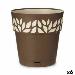 Maceta Autorriego Stefanplast Cloe Marrón Plástico 29 x 29 x 29 cm (