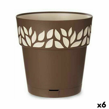 Maceta Autorriego Stefanplast Cloe Marrón Plástico 29 x 29 x 29 cm (