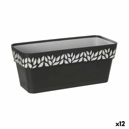Jardinera Autorriego Stefanplast Cloe Antracita Plástico 13,3 x 12,3