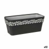 Jardinera Autorriego Stefanplast Cloe Antracita Plástico 13,3 x 12,3