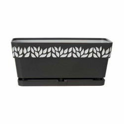 Jardinera Autorriego Stefanplast Cloe Antracita Plástico 13,3 x 12,3
