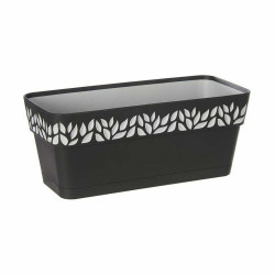 Jardinera Autorriego Stefanplast Cloe Antracita Plástico 13,3 x 12,3