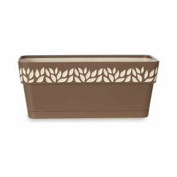 Jardinera Autorriego Stefanplast Cloe Marrón Plástico 13,3 x 12,3 x