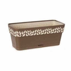 Jardinera Autorriego Stefanplast Cloe Marrón Plástico 13,3 x 12,3 x