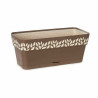 Jardinera Autorriego Stefanplast Cloe Marrón Plástico 13,3 x 12,3 x