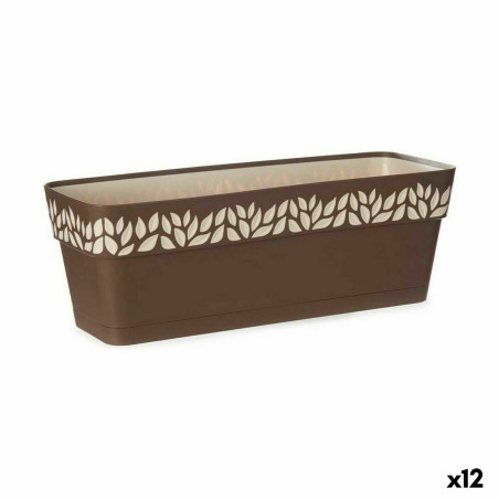 Jardinera Autorriego Stefanplast Cloe Marrón Plástico 49,5 x 17 x 19