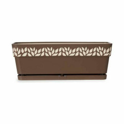 Jardinera Autorriego Stefanplast Cloe Marrón Plástico 49,5 x 17 x 19