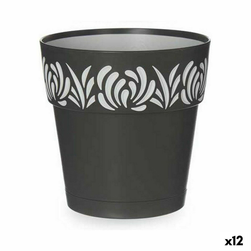 Maceta Autorriego Stefanplast Gaia Antracita Plástico 15 x 15 x 15 cm