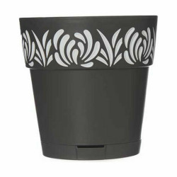 Maceta Autorriego Stefanplast Gaia Antracita Plástico 15 x 15 x 15 cm