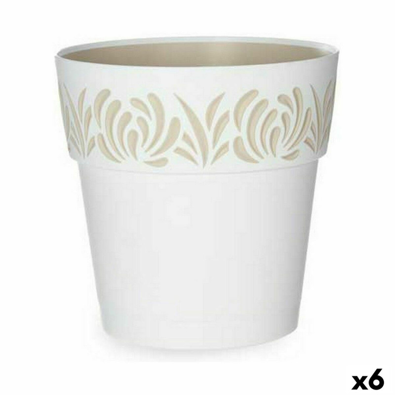 Maceta Autorriego Stefanplast Gaia Blanco Plástico 25 x 25 x 25 cm (6