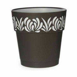 Maceta Autorriego Stefanplast Gaia Antracita Plástico 25 x 25 x 25 cm