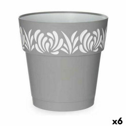 Maceta Autorriego Stefanplast Gaia Gris Plástico 25 x 25 x 25 cm (6 U