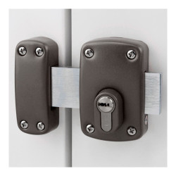 Cerrojo de seguridad IFAM X5 Sobreponer Acero Gris oscuro 110 mm