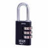 Candado de combinación IFAM Combi30 Negro Aluminio Acero cromado (3 c