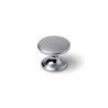 Pomo Rei 756 Redondo Mate Cromado Plateado Metal 4 Unidades (Ø 33 x 2