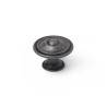Pomo Rei 3110 Redondo Plateado Metal 4 Unidades Desgastado (Ø 35 x 26