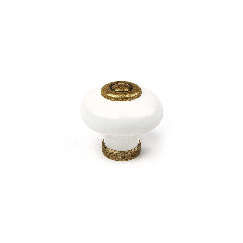 Pomo Rei Metal Porcelana Desgastado Ø 3,1 x 2,8 cm Acabado envejecido Pomo Rei Metal Porcelana Desgastado Ø 3,1 x 2,8 cm Acabado envejecido