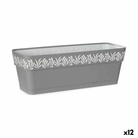 Jardinera Autorriego Stefanplast Gaia Gris Plástico 49,5 x 17 x 19 cm