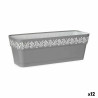 Jardinera Autorriego Stefanplast Gaia Gris Plástico 49,5 x 17 x 19 cm