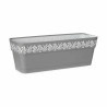 Jardinera Autorriego Stefanplast Gaia Gris Plástico 49,5 x 17 x 19 cm