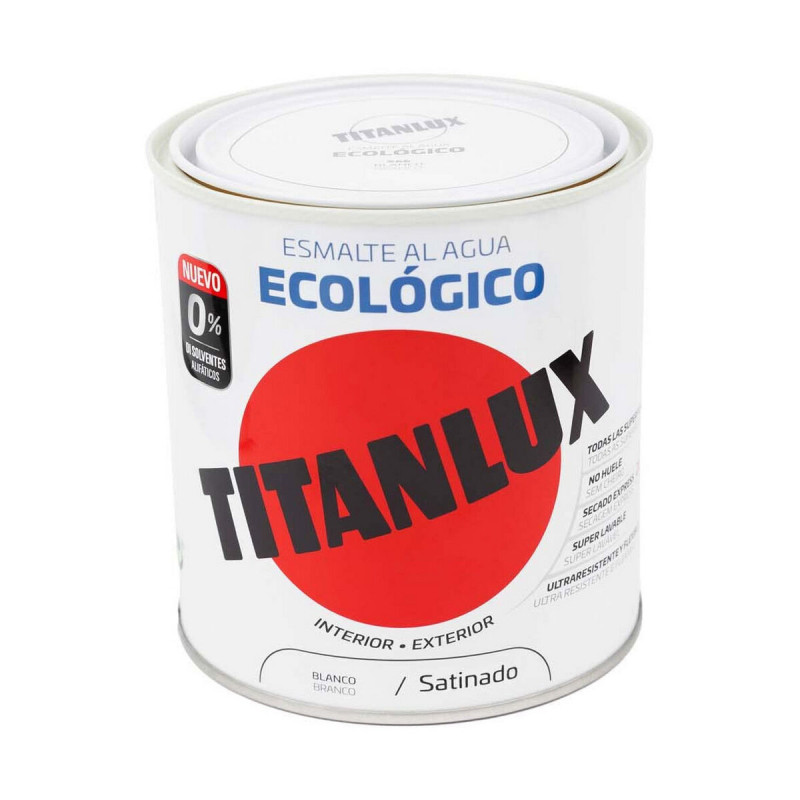 Esmalte acrílico Titanlux 01t056614 Ecológico 250 ml Blanco Satinado Esmalte acrílico Titanlux 01t056614 Ecológico 250 ml Blanco Satinado