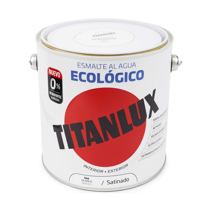 Tratamiento Titanlux 01t056625 Esmalte base Al agua Blanco 2,5 L Satin Tratamiento Titanlux 01t056625 Esmalte base Al agua Blanco 2,5 L Satin