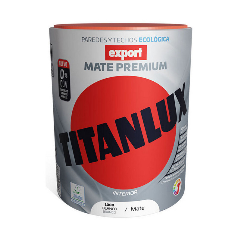 Pintura vinílica Titanlux Export f31110034 Techo Pared Lavable Blanco Pintura vinílica Titanlux Export f31110034 Techo Pared Lavable Blanco