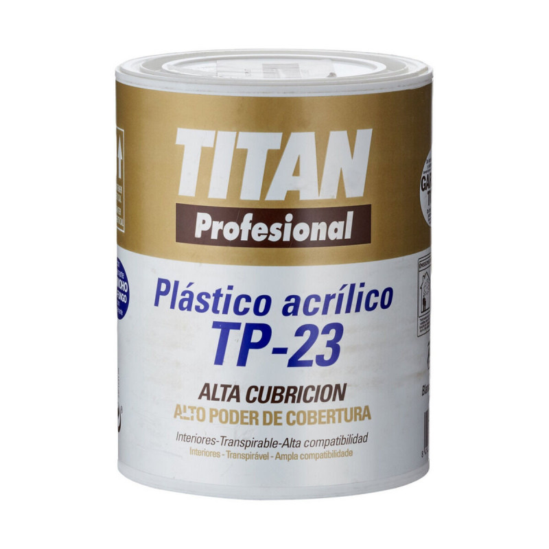 Pintura acrílica Titan T-3 123000301 Blanco 1 L Pintura acrílica Pintura acrílica Titan T-3 123000301 Blanco 1 L Pintura acrílica