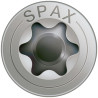 Caja de tornillos SPAX Rosca parcial 4 x 40 mm Cabeza plana (25 Unidad