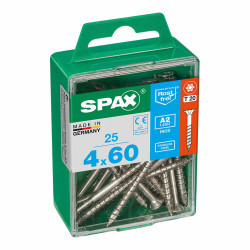 Caja de tornillos SPAX 4197000400602 Tornillo de madera Cabeza plana (
