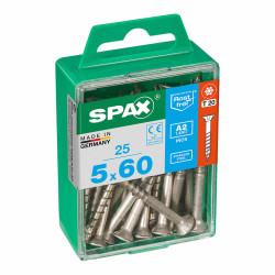 Caja de tornillos SPAX 4197000500602 Tornillo de madera Cabeza plana (