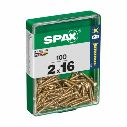 Caja de tornillos SPAX 4081020200162 Cabeza plana 2 x 12 mm 2 x 16 mm