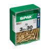 Caja de tornillos SPAX Yellox Madera Cabeza plana 75 Piezas (3,5 x 30