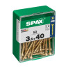 Caja de tornillos SPAX Yellox Madera Cabeza plana 50 Piezas (3,5 x 40